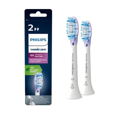 Obrázek Philips Sonicare Originální G3 Premium péče o dásně standardní hlavice sonických zubních kartáčků balení po 2 kusech v bílé barvě (model HX9052/17)