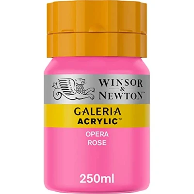 Obrázek Winsor &amp; Newton 2137448 Galeria akrylová barva, vysoká pigmentace, stálé na světle, odolné proti stárnutí, krémová konzistence, 250 ml hrnec operní růžová