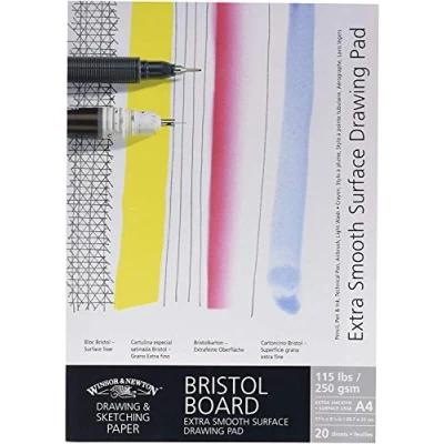 Obrázek Winsor &amp; Newton 6661543 extra hladký kreslicí blok, 20 listů skicákového bloku, klíč, 250 g/m², DIN A3
