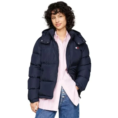 Obrázek Tommy Jeans Damen Pufferjacke Alaska Wasserabweisend, Blau (Dark Night Navy), XL
