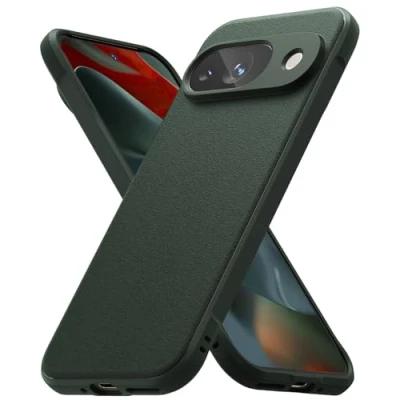 Obrázek Ringke Onyx Case kompatibilní s Google Pixel 9, pevné uchopení protiskluzové, štíhlé, odolné proti otiskům prstů, robustní TPU nárazuvzdorné pouzdro na mobil poškrábání tmavě zelené