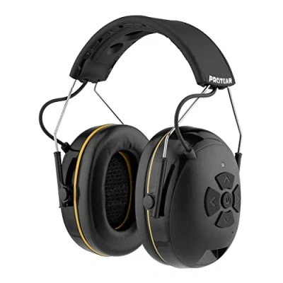 Obrázek PROTEAR Ochrana sluchu s Bluetooth 5.4, High Fidelity reproduktor, 120 hodin + doba hraní, ideální bezpečnostní chránič uší na sekání, zpracování dřeva, SNR 30dB, (modernizovaný)