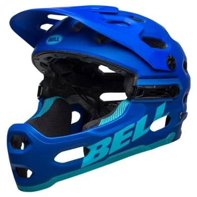 Obrázek BELL Unisex dospělí Super 3r MIPS MTB Helm, Matt Blues, L (58 62 cm)
