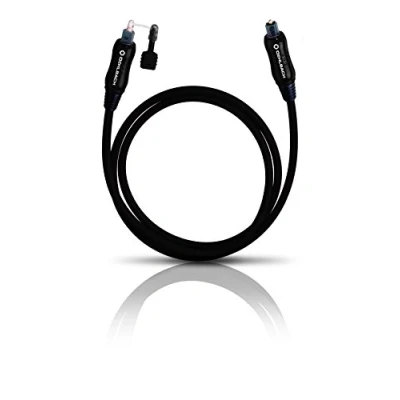 Obrázek Oehlbach Opto Star Black 200 vysoce kvalitní a flexibilní optický digitální kabel s 3,5 mm LWL adaptérem 2 m černý