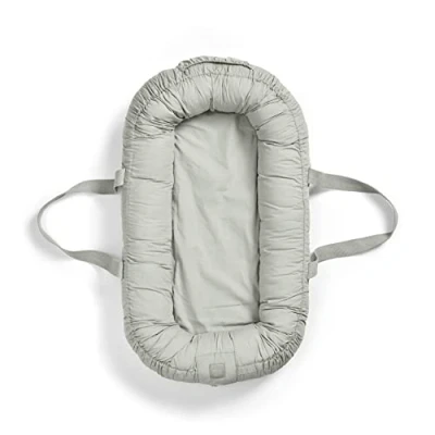Obrázek Elodie Details Plyšové hnízdo Babynest, přenosná dětská hnízdo, kokon pro miminka a kojence, omyvatelná cestovní postýlka 100% bavlna 78 x 45 cm minerální zelená