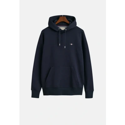 Obrázek GANT Shield Hoodie Mikina s kapucí, Muži, Velikost: Small, Evening blue