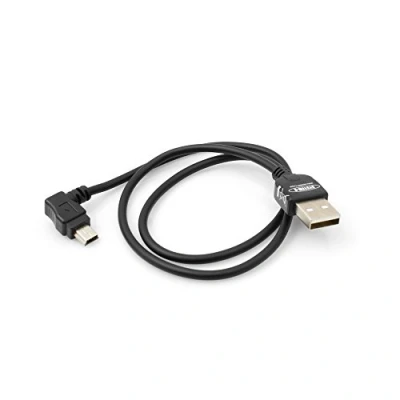 Obrázek System S 50 cm vlevo ohnutý Mini USB kabel 90 stupňů úhlový konektor datový nabíjecí