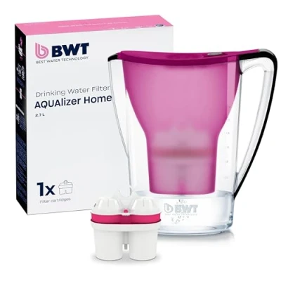 Obrázek BWT vodní filtr AQUAlizer Home vč. 1 filtrační kartuše lilku 2,7 l s kartuší hořčíku pitná voda filtruje vápník, chlór, olovo a měď
