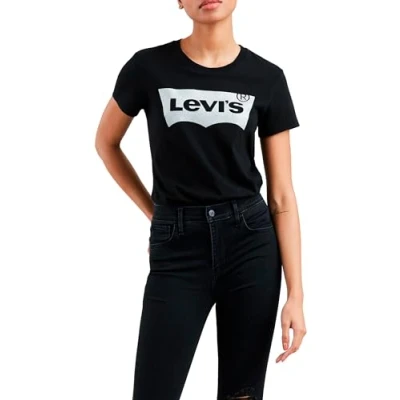 Obrázek Levi&#039;s Dámské tričko The Perfect Tee, Box Tab Logo, Holiday Tee Black