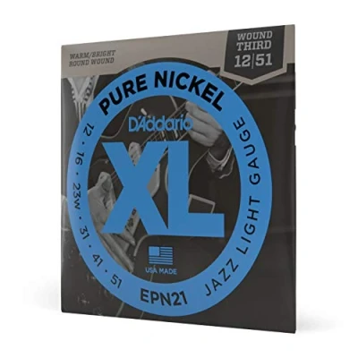 Obrázek D&#039;Addario EPN21 XL Nickel Jazz strunová sada 012&#039; 051&#039;
