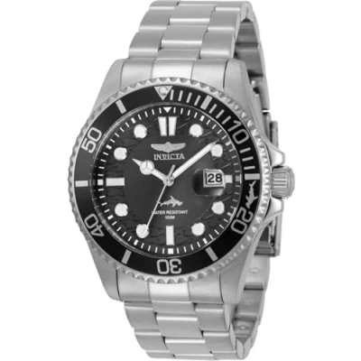 Obrázek Invicta Pro Diver pánské quartzové Hodinky z ušlechtilé oceli, 43 mm, stříbrná/černá,