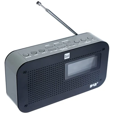 Obrázek Dual 74872 DAB 71 Přenosné digitální rádio (UKW/DAB+ tuner, funkce ukládání stanic, LCD displej, napájení ze sítě nebo baterie) černé