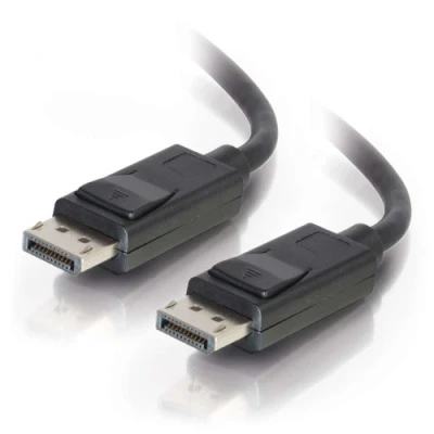 Obrázek C2G 54400 DisplayPort kabel se západkami M/M, 8K UHD Comptatible digitální audio video, černý (3 stopy, 0,91 metrů)