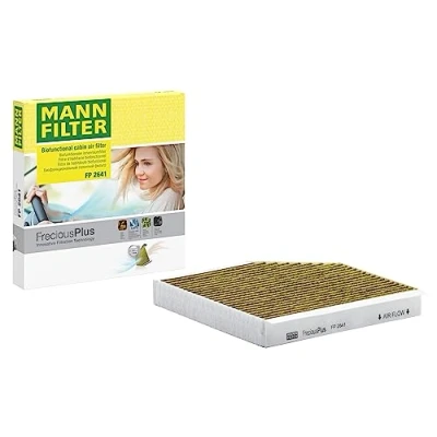 Obrázek MANN FILTER FP 2641 Interiérový filtr FreciousPlus Bio funkční pylový pro osobní automobily