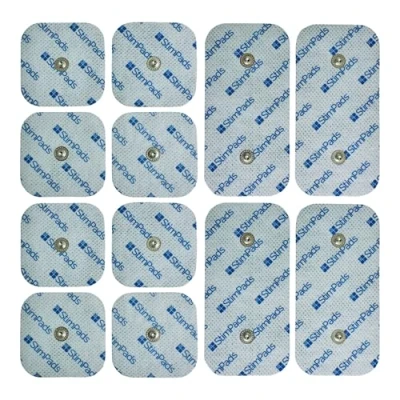 Obrázek Stimpads® pro Compex®, 12 ks úsporné balení (4 x 50 100 mm A 8 S patentním knoflíkem), Zaručeně 100% Compex® kompatibilní, výkonný dlouhou životností elektrody. Ušetřete 60% Původního.
