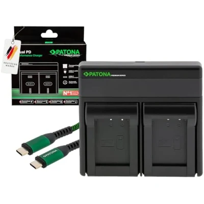Obrázek PATONA Premium Dual PD nabíječka pro akumulátory NP BX1 BX1, funkce powerbanky USB C, LCD displej, rychlé nabíjení s PD20W/45W kompatibilní se Sony DSC RX1R HX300 WX500 RX100 II III IV V