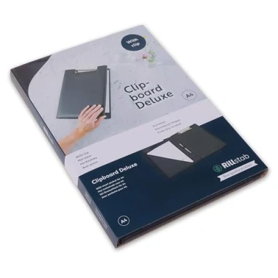 Obrázek Rillstab Clipboard pro pořadač, DIN A4, umělá kůže, černá prodejní jednotka = 1