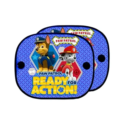 Obrázek Paw Patrol 2stranné slunečníky pro chlapce s postavami Chase a Marshall. Ochrana před sluncem horkem.
