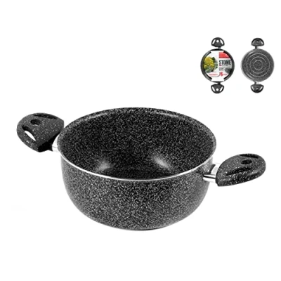 Obrázek Home Stone kastrol se 2 rukojeťmi, kámen/plast, antracit, 20 cm