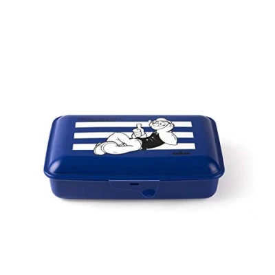 Obrázek Excelsa Popeye Lunchbox mit Eisenbesteck, Blau, 22 x 13 cm