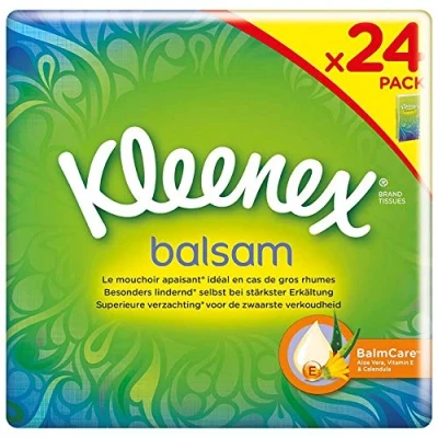 Obrázek Kleenex Balsam kapesní kapesníky (24 x 9 ubrousků), 8 kusů