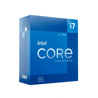 Obrázek Intel Core i7 12700KF 12. generace, desktop procesor (základní takt: 3,6 GHz Turboboost: 5,0 GHz, 6 jader, LGA1700, RAM DDR4 a DDR5 až 128 GB) BX8071512700KF