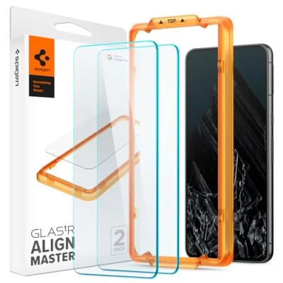 Obrázek Spigen AlignMaster ochranná fólie kompatibilní s Google Pixel 8 Pro, 2 kusy, odolná proti poškrábání, tvrdosti 9H