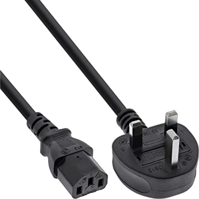 Obrázek InLine 16655E síťový kabel, síťová zástrčka Anglie na zástrčce pro studená zařízení C13, 5m