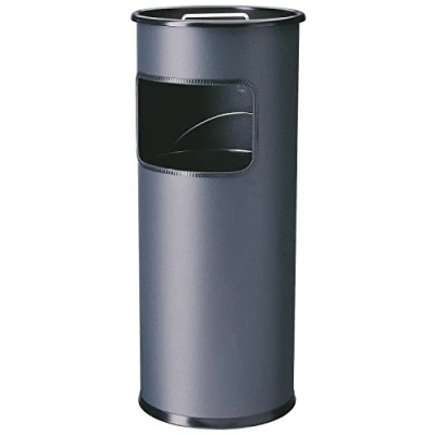 Obrázek Durable Koš na papír kov s popelníkem kulatý, antracit, 333058