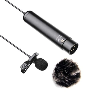 Obrázek Nicama LVM1 XL XLR Lavalier nástrčný mikrofon, Revers Mikrofon pro rozhovory Canon Sony Panasonic Camcorder Zoom H4n H5 H7 Tascam Audio Recorder mixér