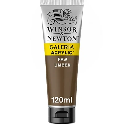 Obrázek Winsor &amp; Newton 2131554 Galeria akrylová barva, vysoká pigmentace, stálá na světle, konzistence, 120 ml tuba Umra přírodní