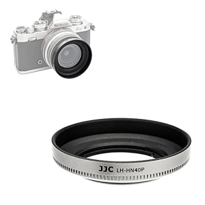 Obrázek JJC Gegenlichtblende zum Einschrauben für Nikon NIKKOR Z DX 16 50mm F3.5 6.3 VR Objektiv, ersetzt HN 40 Gegenlichtblende, Silber