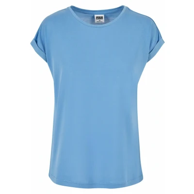 Obrázek Urban Classics Extended Shoulder Jednoduché tričko, Ženy, Velikost: Small, Horizonblue