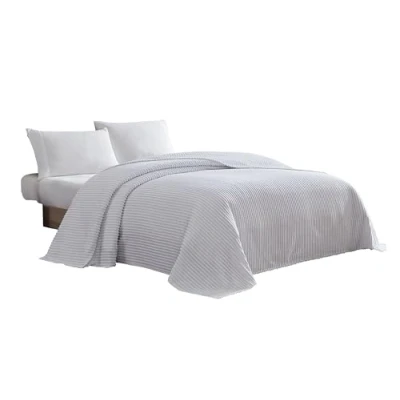 Obrázek Beatrice Home Fashions Channel Chenille Tagesdecke, Doppelbett, Weiß