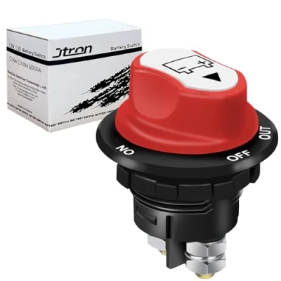 Obrázek Jtron Battery Isolator Switch 32 V DC 100 A spínač baterie klíč loď auto 3 polohy (100A)