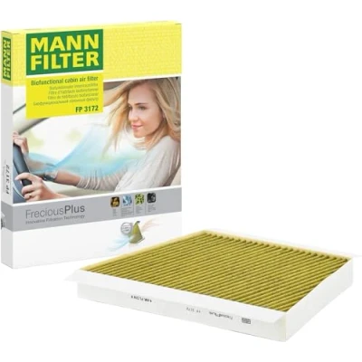 Obrázek MANN FILTER Interiérový filtr FP 3172/1 FreciousPlus biofunkční pylový pro pravostranné řízení osobní automobil