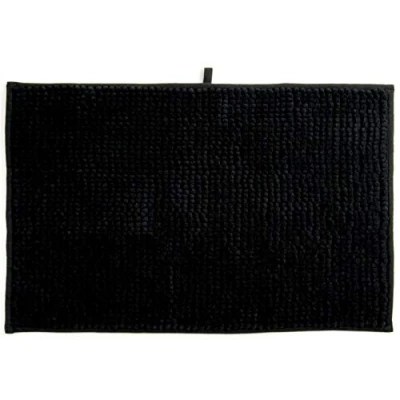 Obrázek Koupelnová předložka MSV Chenille, černá, 40 x 60 cm