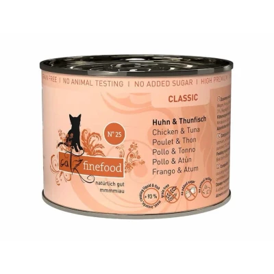 Obrázek Konzerva CATZ FINEFOOD s kuřecím masem a tuňákem 200g