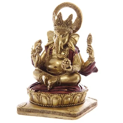 Obrázek Puckator Socha Gold a Red Ganesh Ganesha červená 14 cm, plast, vícebarevný, standard