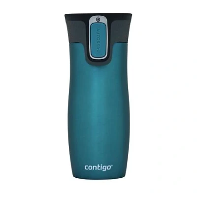 Obrázek Contigo Thermobecher West Loop Autoseal, Edelstahl Isolierbecher, Reisebecher, Kaffebecher To Go, auslaufsicher, 100% dicht, hält bis zu 5h heiß/12h kalt, 470 ml, BPA frei, Bay