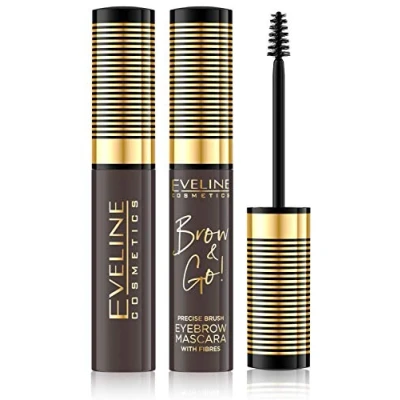 Obrázek Eveline Cosmetics BROW&amp;GO precizní řasenka na obočí Zvýšení objemu &amp; Dlouhotrvající formule v barevných odstínech světlá, tmavá a šedohnědá