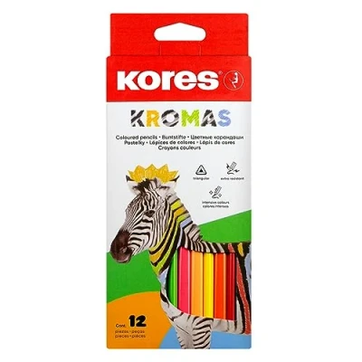 Obrázek Kores BB93391 Kromas barevných tužek, 3hranná, 12 barev