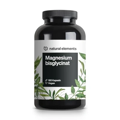 Obrázek bisglycinát hořečnatý Premium: Chelatovaný hořčík 180 kapslí 300 mg elementárního hořčíku v denní dávce laboratorně testováno, veganské, vysoké dávky