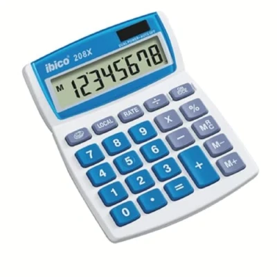 Obrázek Rexel IB41 0147 Stolní kalkulačka, solární/Provoz na baterie, otočná HanLuckyStar displej