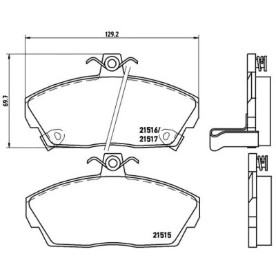 Obrázek Brembo P28020 přední brzdové destičky, počet 4