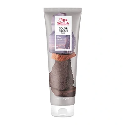 Obrázek Wella Professionals Color Fresh Mask Lilac Frost vlasová kúra pro oživení a změnu barvy vlasů výživný stříbrný odstín s avokádovým olejem světlé zesvětlené vlasy 150 ml