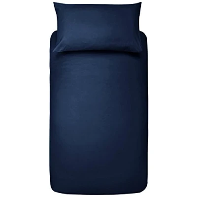 Obrázek Amazon Basics Sada ložního prádla z mikrovlákna, námořnická modrá, jednobarevná, 135 cm x 200 / 50 80 1