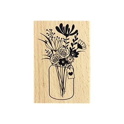 Obrázek Florilèges Design fg117032 Grand Bouquet Stempel Holz 10 x 7 2,5 cm
