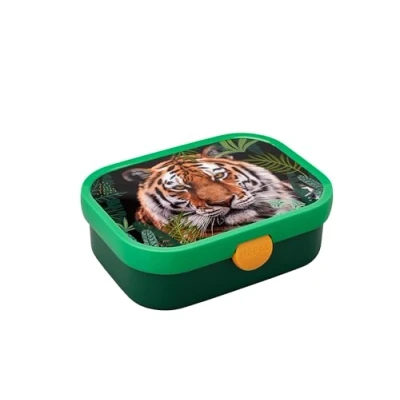 Obrázek Mepal Brotdose Kinder Bento Box mit Fächern &amp; Gabel Meal Prep Clip Verschluss BPA frei Spülmaschinenfest 750 ml Wild Tiger