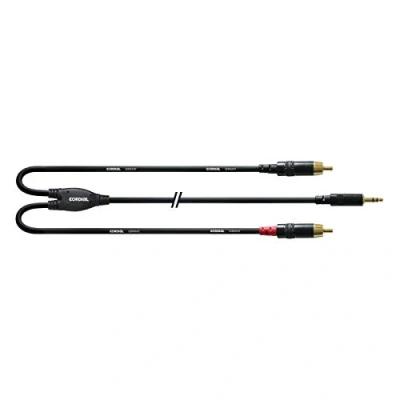 Obrázek CORDIAL kabel Y adaptér minijack stereo/2 RCA 1,5 m Essentials Mini Jack /